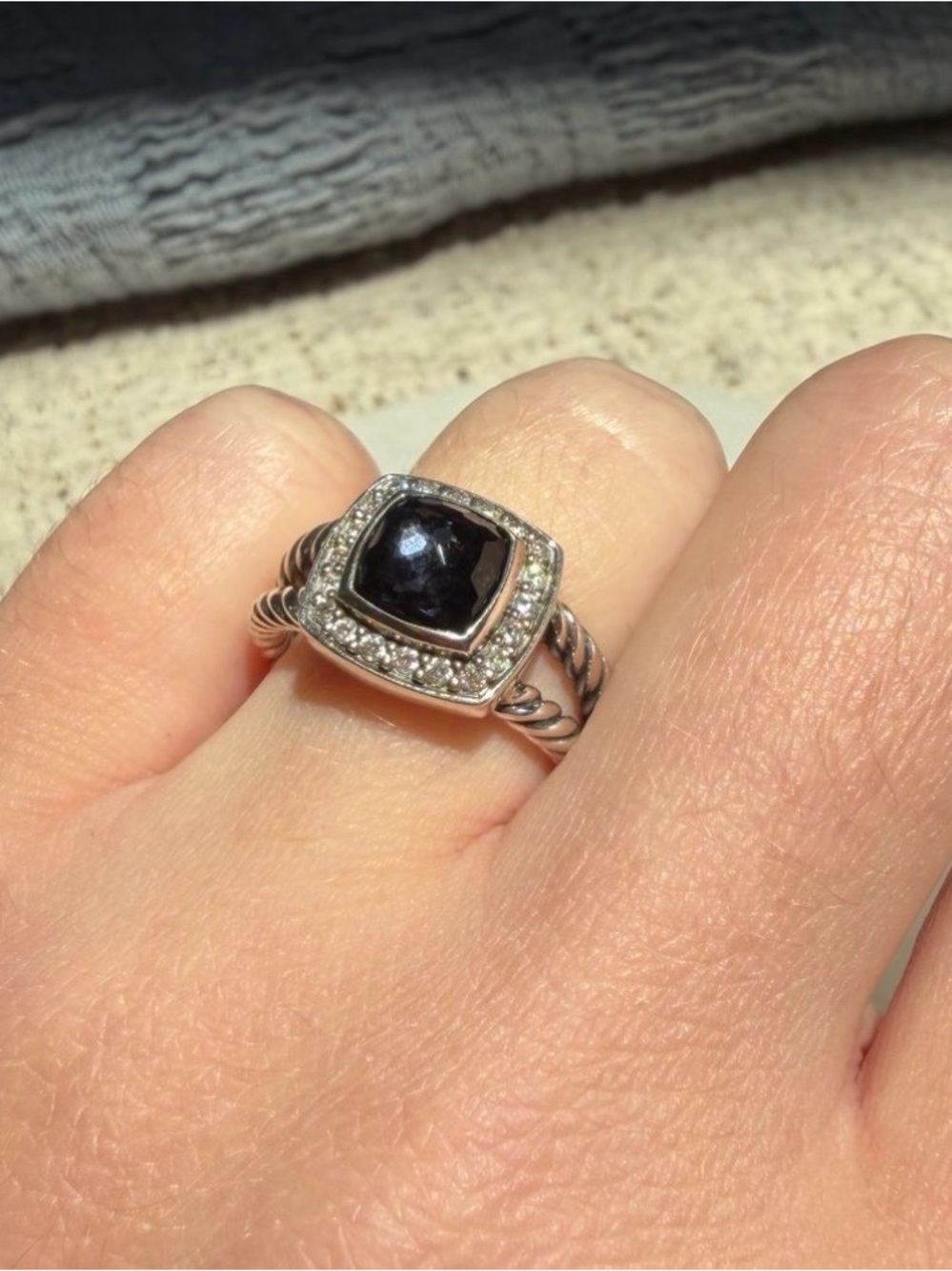 Black orchid Petite Albion ring sterling silver size 6.25